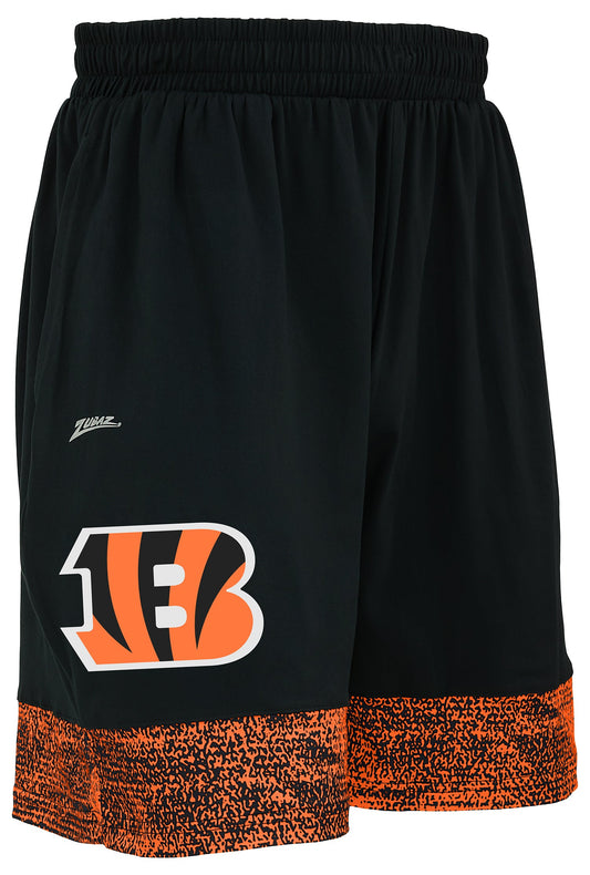 Zubaz NFL Men's Slider Short with Static Bottom Cincinnati Bengals