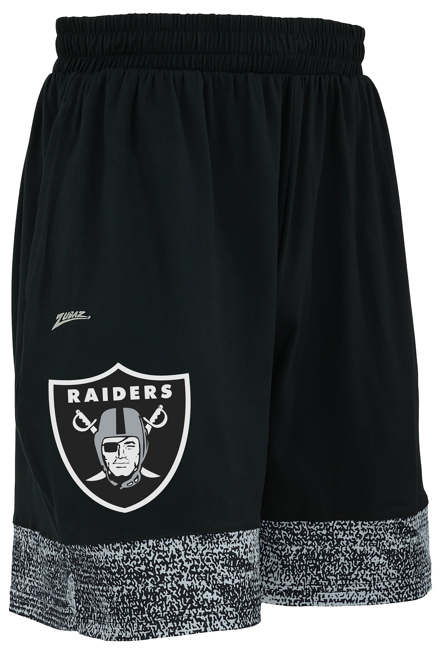 Zubaz NFL Men's Slider Short with Static Bottom Las Vegas Raiders