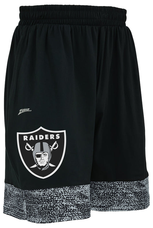 Zubaz NFL Men's Slider Short with Static Bottom Las Vegas Raiders