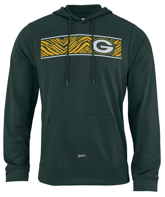 ZUBAZ NFL Men's Zebra Logo Graphic Hoodie Green Bay Packers