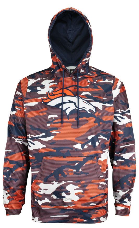 Zubaz NFL Men's Camo Team Logo Hoodie Denver Broncos