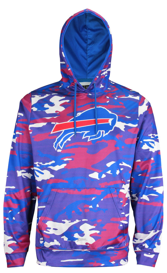 Zubaz NFL Men's Camo Team Logo Hoodie Buffalo Bills