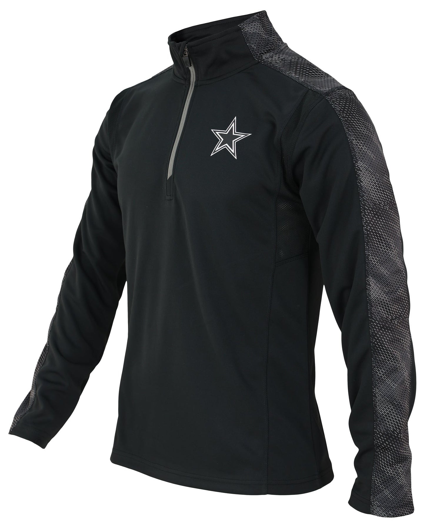 Zubaz NFL Men's Dallas Cowboys  Elevated 1/4 Zip Sweatshirt With Viper Accent