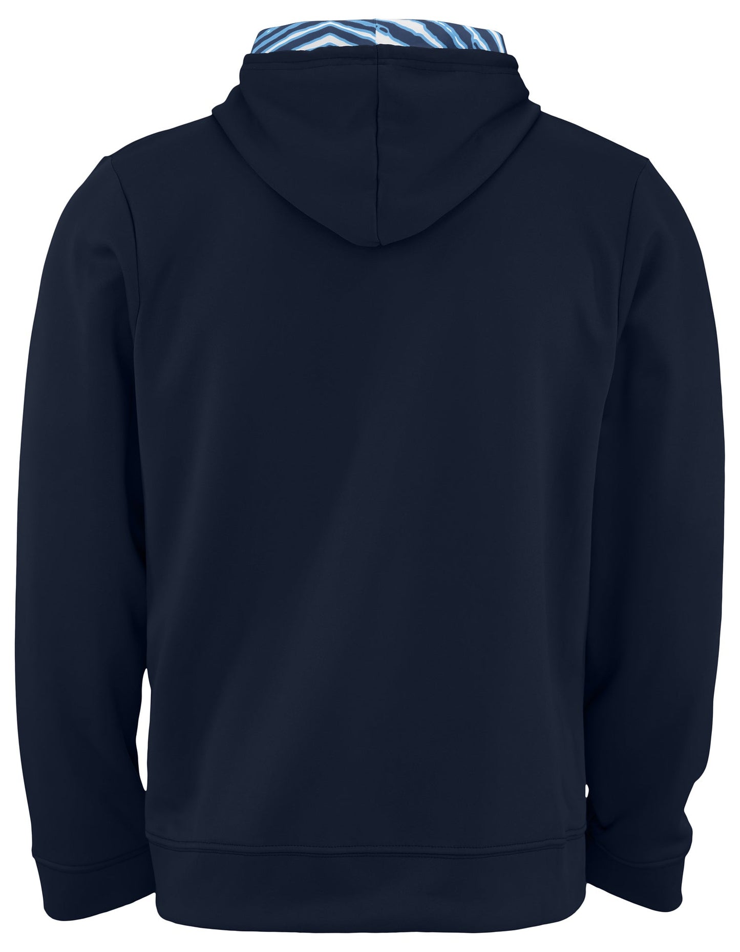 Zubaz NFL Men's Tennessee Titans Team Color Primary Logo With Zebra Hood Liner