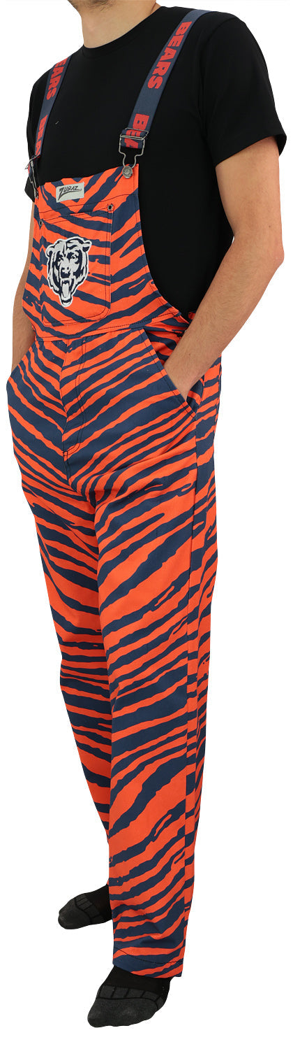 Zubaz NFL Unisex Zebra Lightweight Bib, Chicago Bears