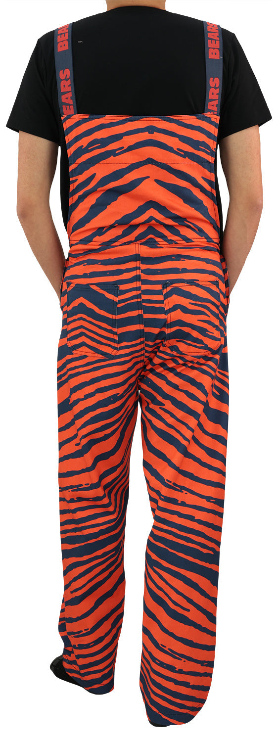 Zubaz NFL Unisex Zebra Lightweight Bib, Chicago Bears