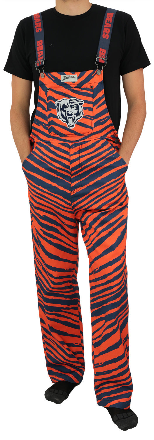 Zubaz NFL Unisex Zebra Lightweight Bib, Chicago Bears