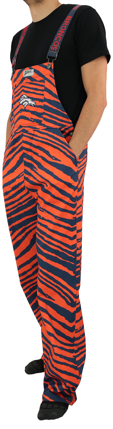 Zubaz NFL Unisex Zebra Lightweight Bib, Denver Broncos