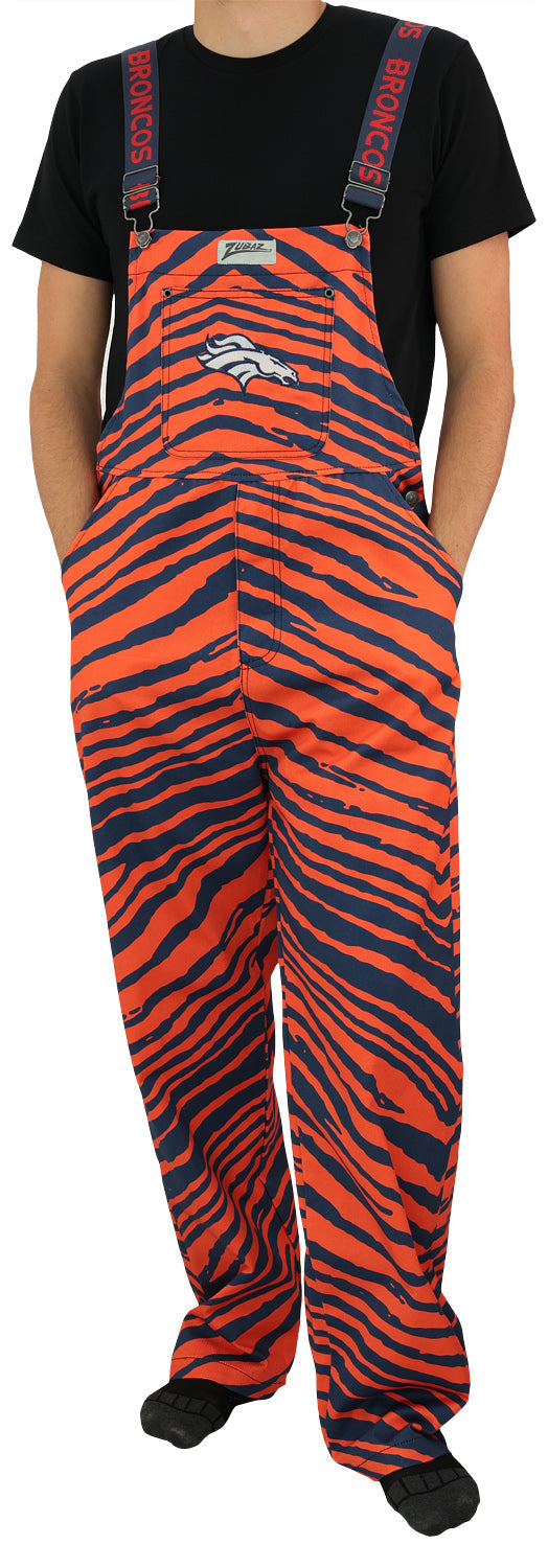 Zubaz NFL Unisex Zebra Lightweight Bib, Denver Broncos