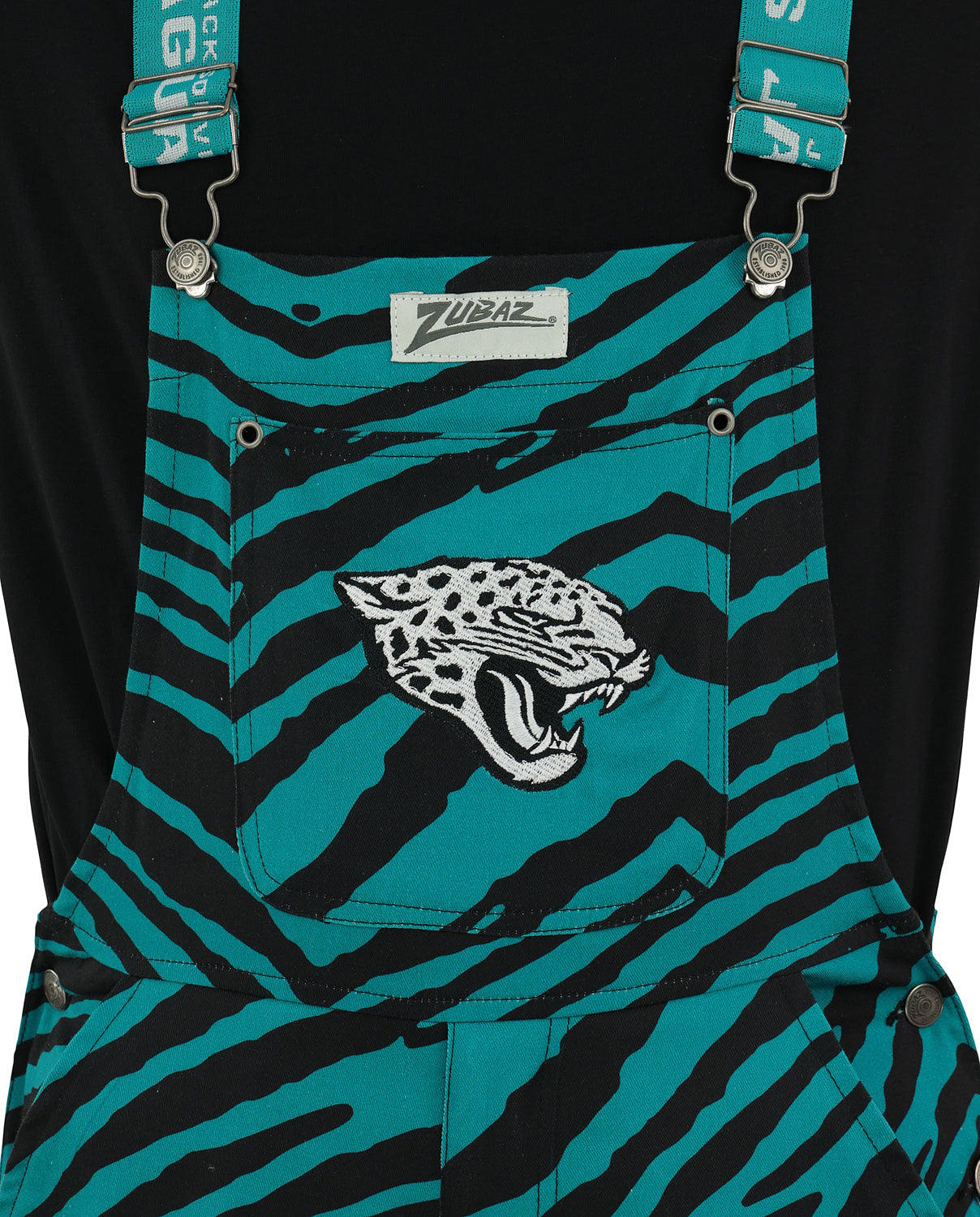 Zubaz NFL Unisex Zebra Lightweight Bib, Jacksonville Jaguars