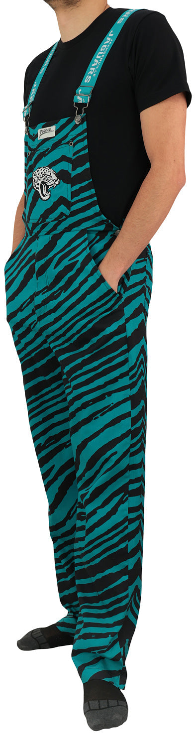 Zubaz NFL Unisex Zebra Lightweight Bib, Jacksonville Jaguars