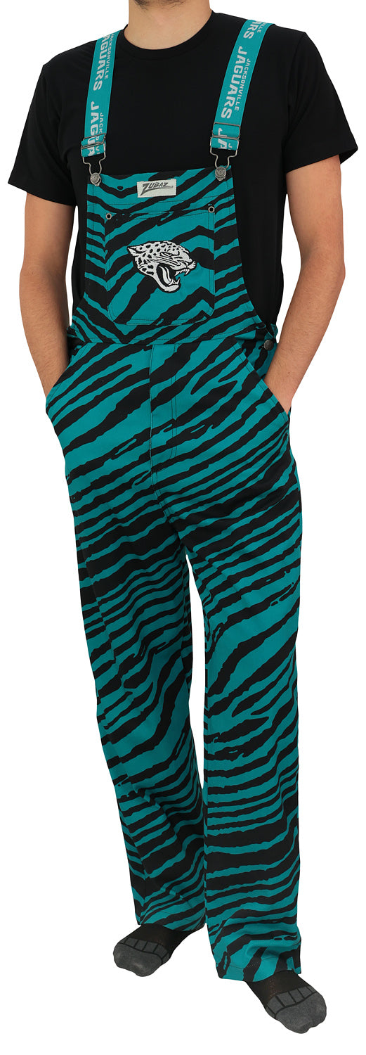 Zubaz NFL Unisex Zebra Lightweight Bib, Jacksonville Jaguars