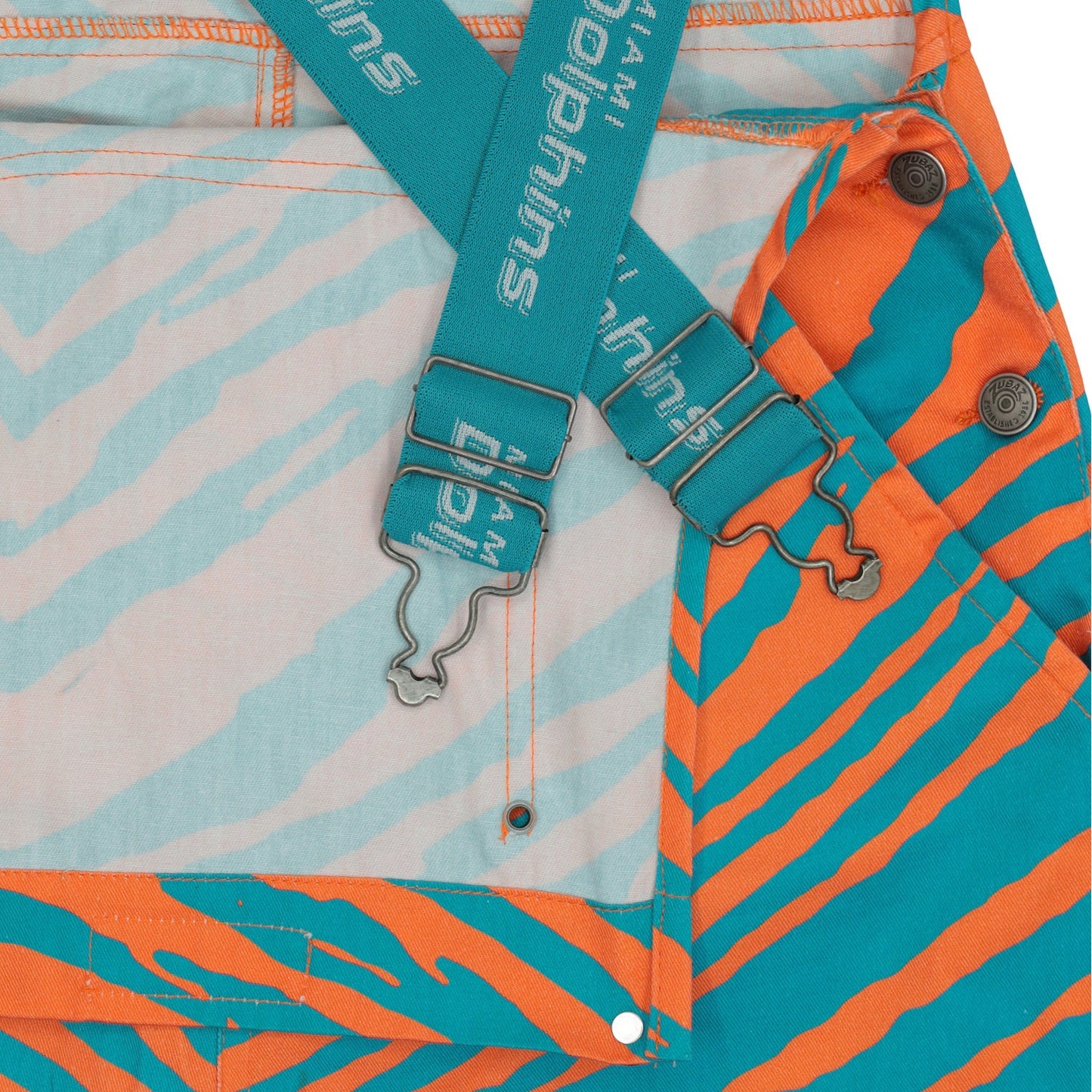 Zubaz NFL Unisex Zebra Lightweight Bib, Miami Dolphins