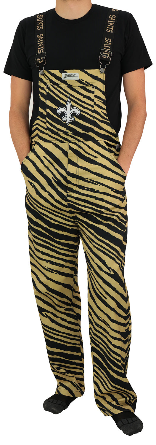 Zubaz NFL Unisex Zebra Lightweight Bib, New Orleans Saints