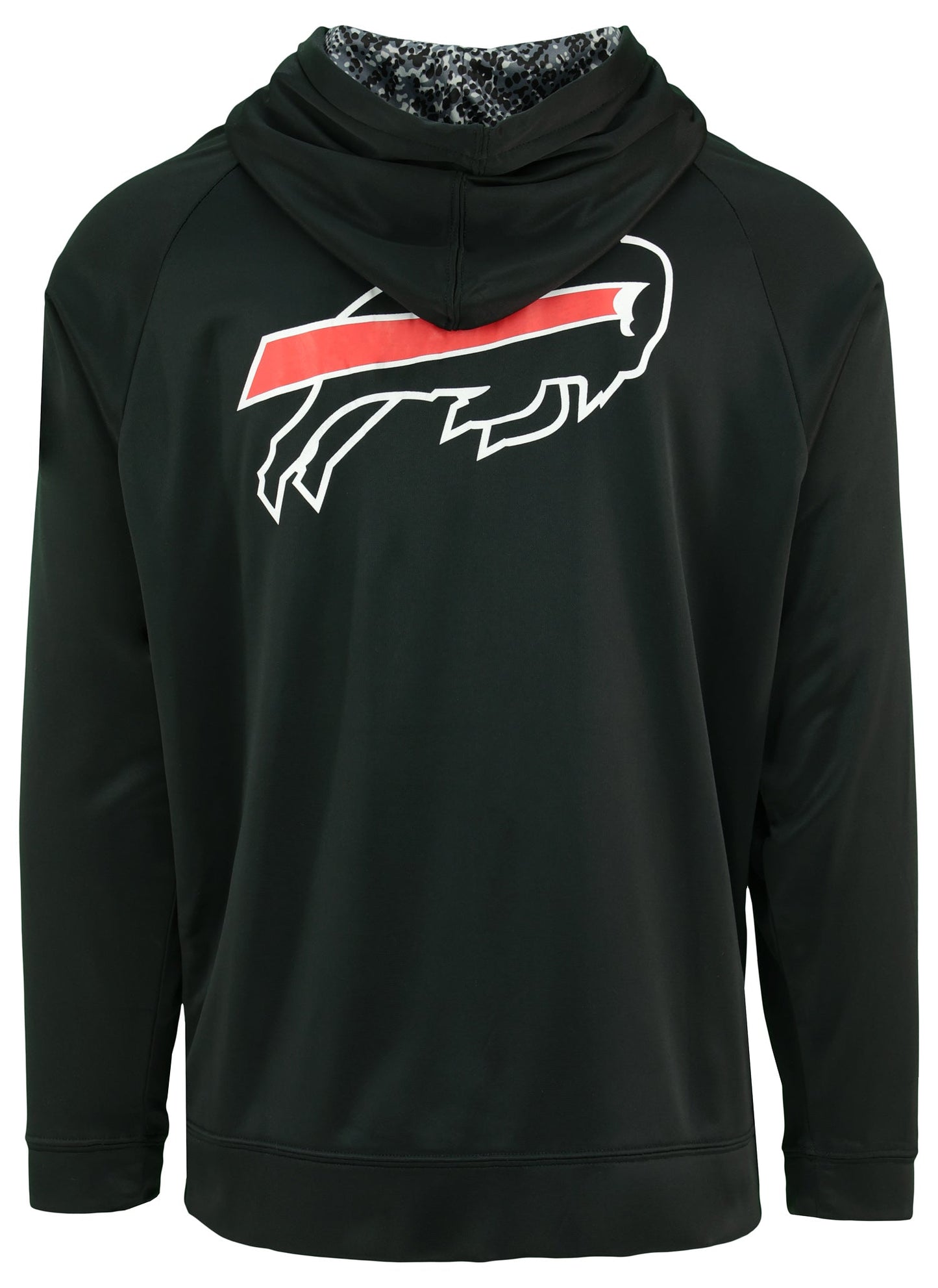 Zubaz NFL Men's Full Zip Hoodie With Logo on Back Buffalo Bills