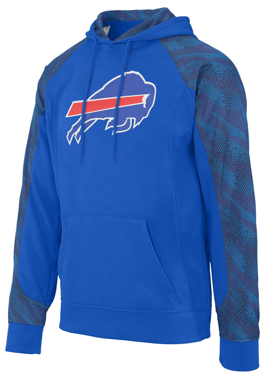 Zubaz NFL Men's Elevated Logo Viper Hoodie Buffalo Bills