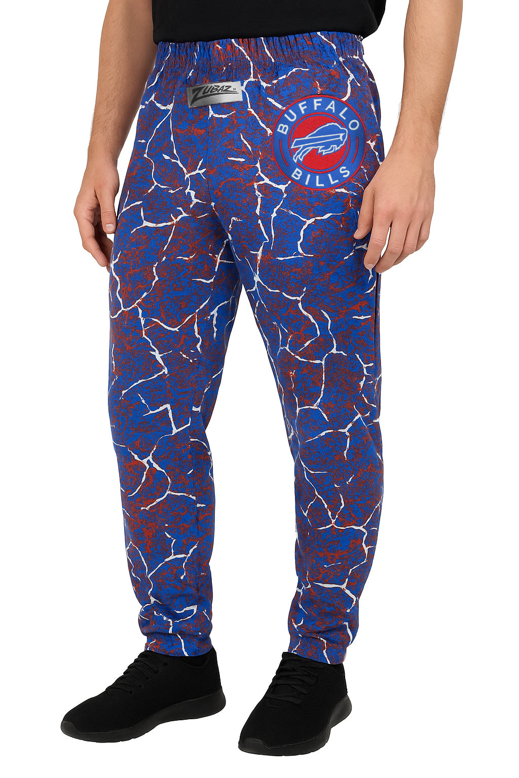 Zubaz NFL Adult Unisex Z88 Embroidered Marble TMC Pants, Buffalo Bills