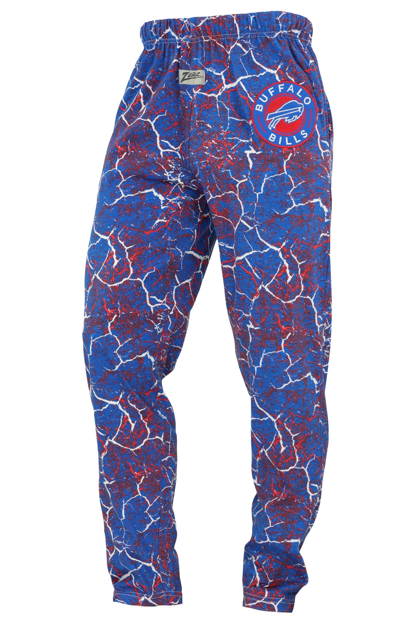 Zubaz NFL Adult Unisex Z88 Embroidered Marble TMC Pants, Buffalo Bills