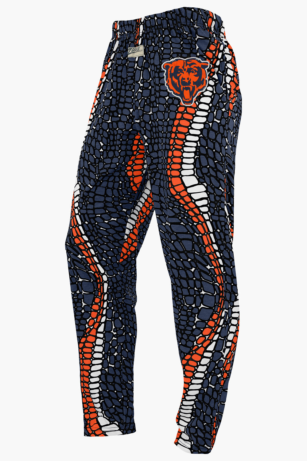 Zubaz NFL Adult Unisex Z88 Embroidered Gator 3 Color Pants, Chicago Bears