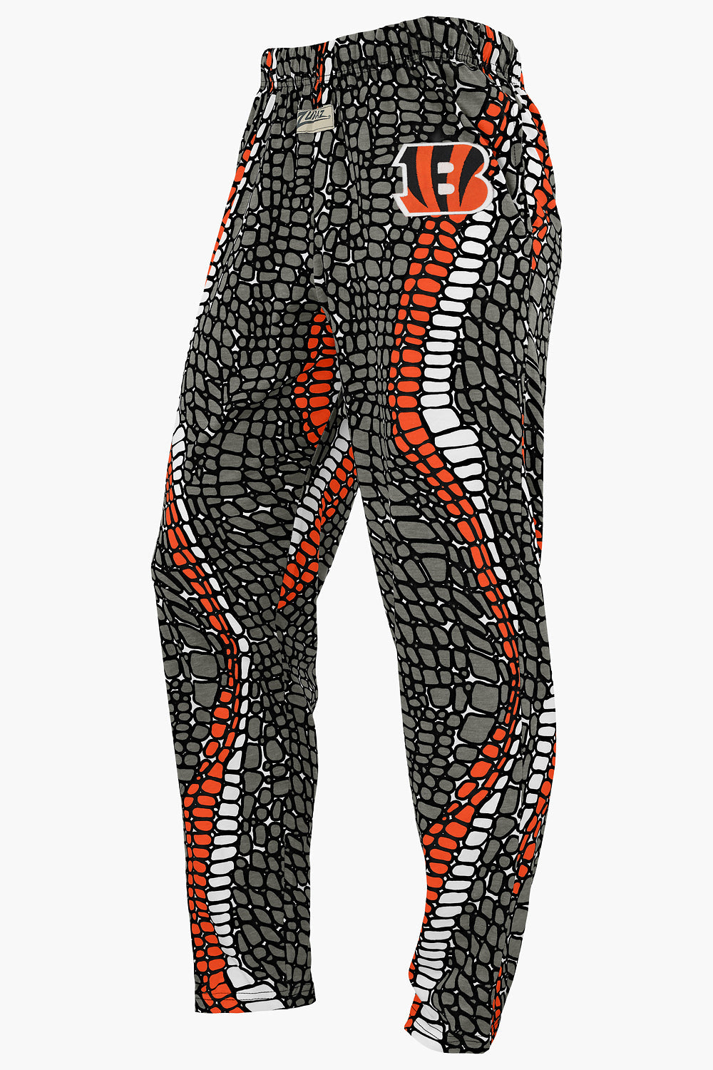 Zubaz NFL Adult Unisex Z88 Embroidered Gator 3 Color Pants, Cincinnati Bengals