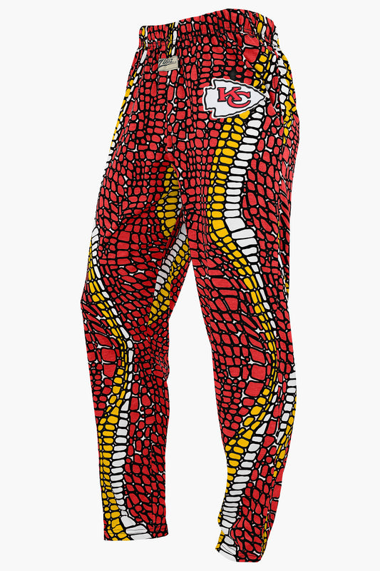 Zubaz NFL Adult Unisex Z88 Embroidered Gator 3 Color Pants, Kansas City Chiefs