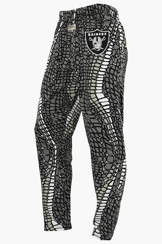 Zubaz NFL Adult Unisex Z88 Embroidered Gator 3 Color Pants, Las Vegas Raiders