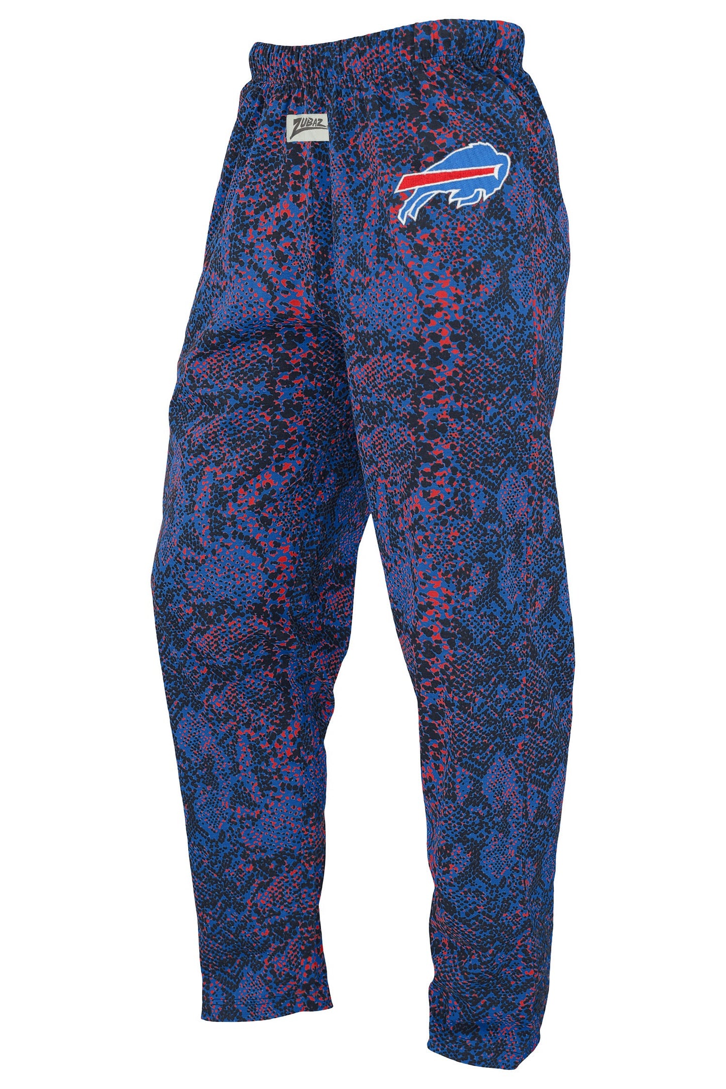 Zubaz NFL Adult Unisex Z88 Embroidered Post Pattern Pants, Buffalo Bills