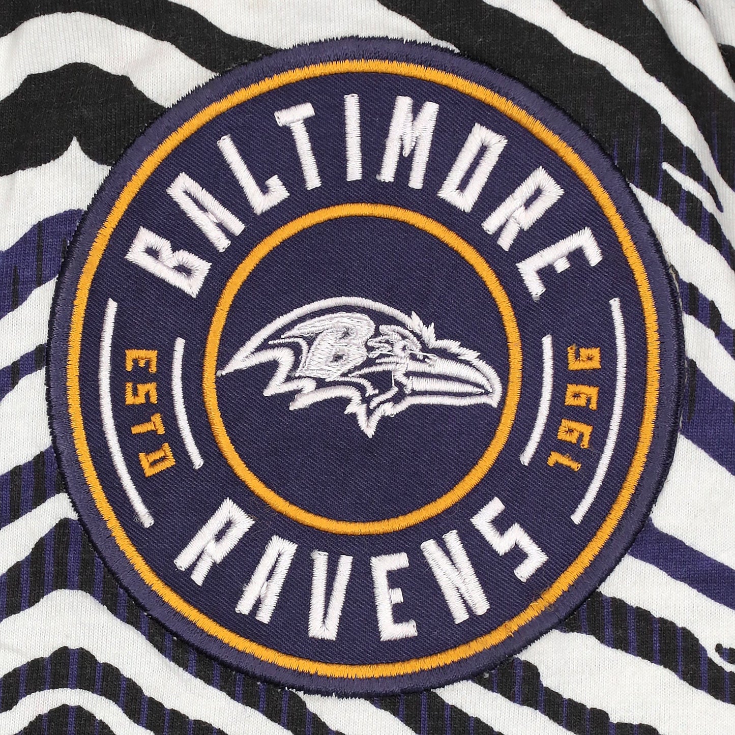 Zubaz NFL Adult Unisex Z88 Embroidered Zebra Ombre TMC Pants, Baltimore Ravens