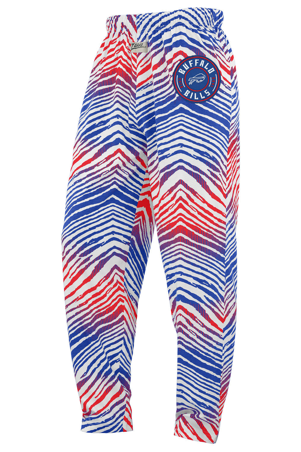 Zubaz NFL Adult Unisex Z88 Embroidered Zebra Ombre TMC Pants, Buffalo Bills
