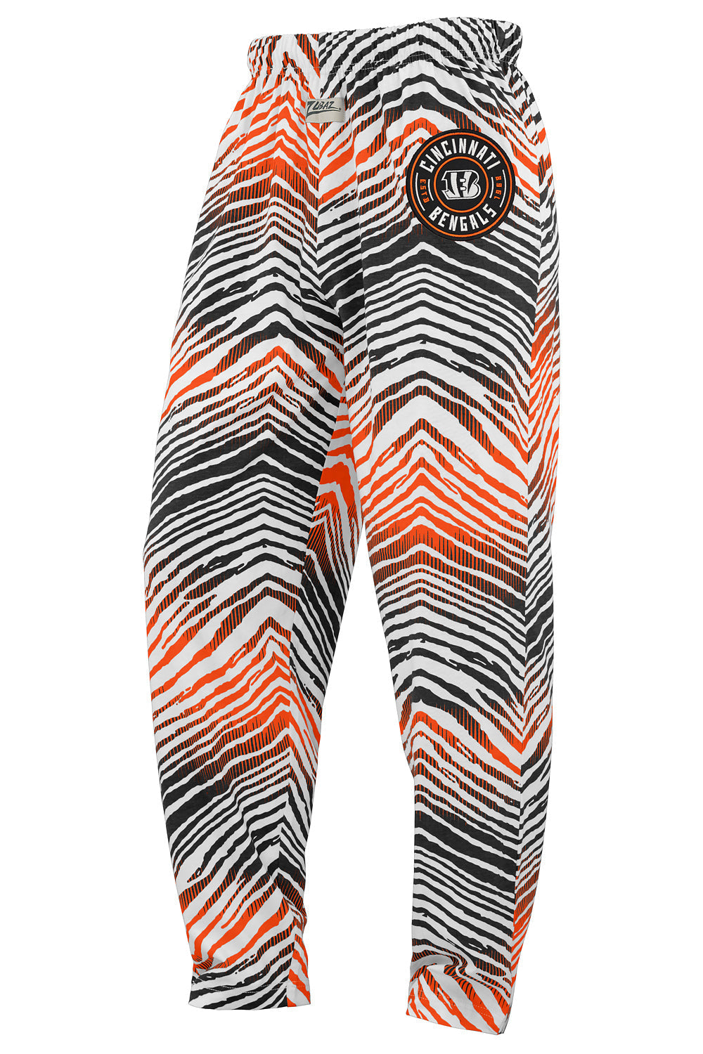 Zubaz NFL Adult Unisex Z88 Embroidered Zebra Ombre TMC Pants, Cincinnati Bengals