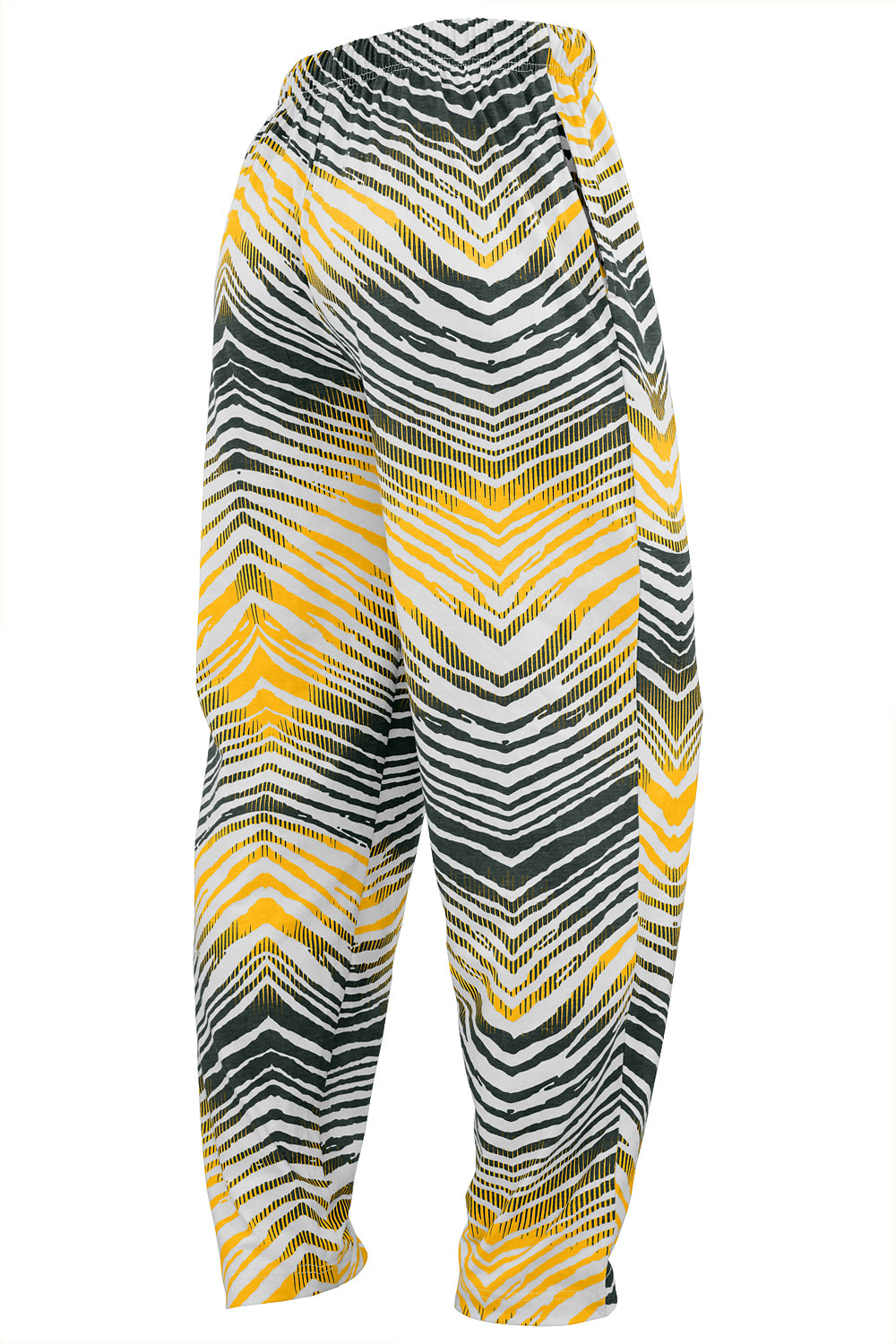 Zubaz NFL Adult Unisex Z88 Embroidered Zebra Ombre TMC Pants, Green Bay Packers