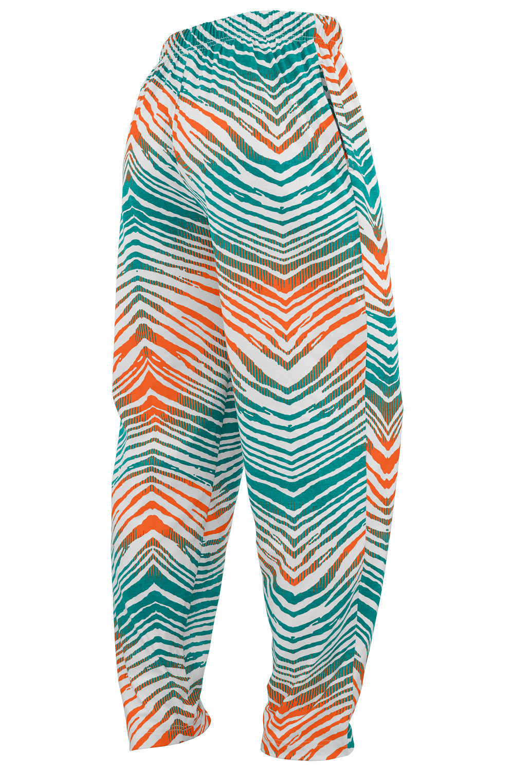 Zubaz NFL Adult Unisex Z88 Embroidered Zebra Ombre TMC Pants, Miami Dolphins