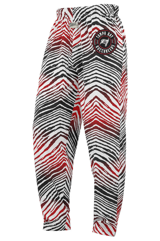 Zubaz NFL Adult Unisex Z88 Embroidered Zebra Ombre TMC Pants, Tampa Bay Buccaneers