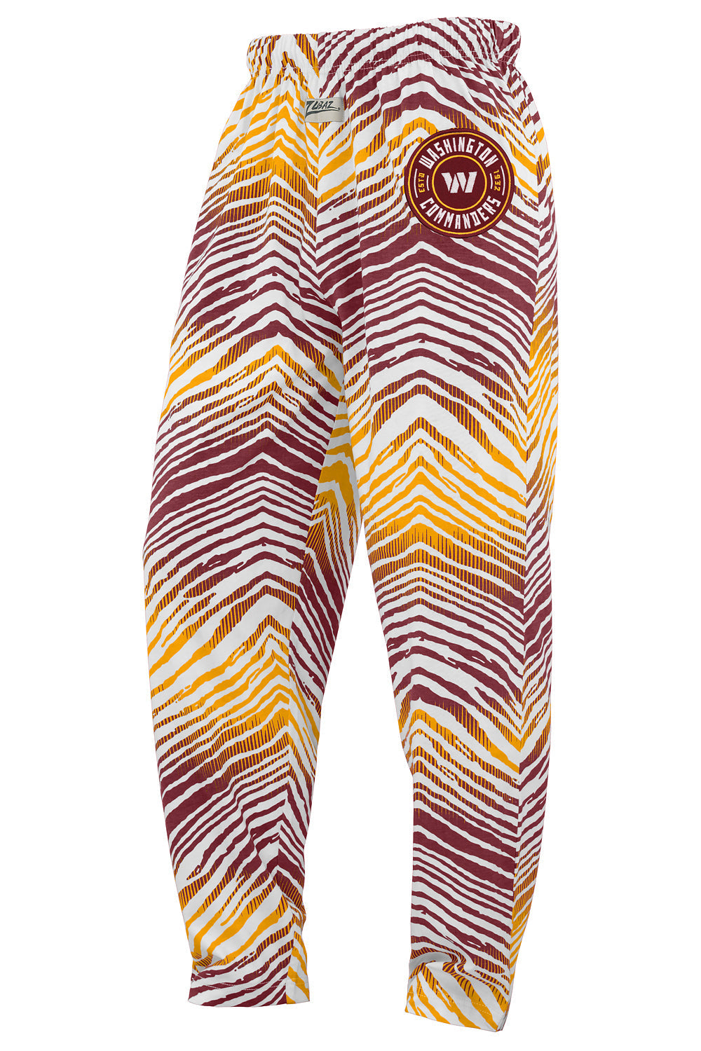 Zubaz NFL Adult Unisex Z88 Embroidered Zebra Ombre TMC Pants, Washington Commanders