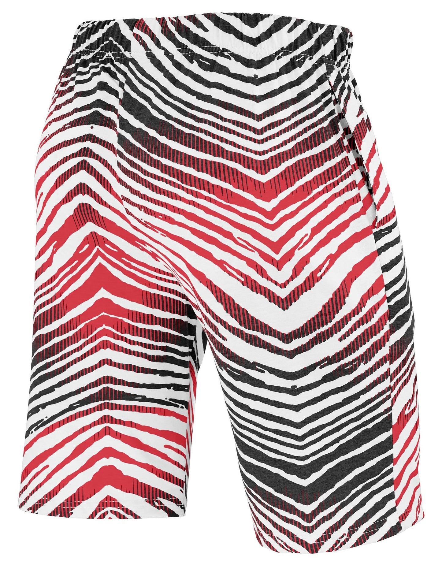 Zubaz NFL Adult Unisex Z88 Embroidered Zebra Ombre TMC Shorts, Tampa Bay Buccaneers