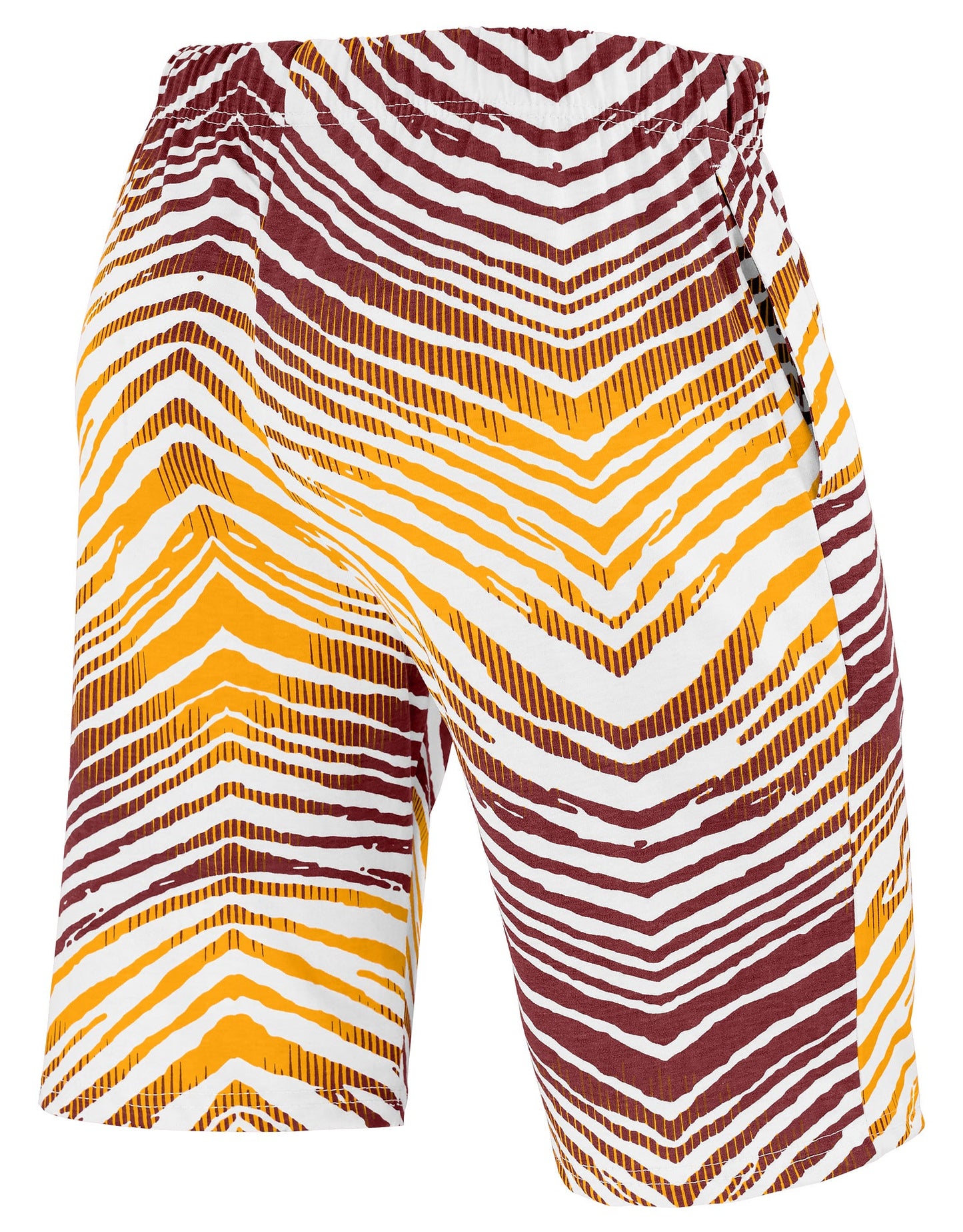 Zubaz NFL Adult Unisex Z88 Embroidered Zebra Ombre TMC Shorts, Washington Commanders