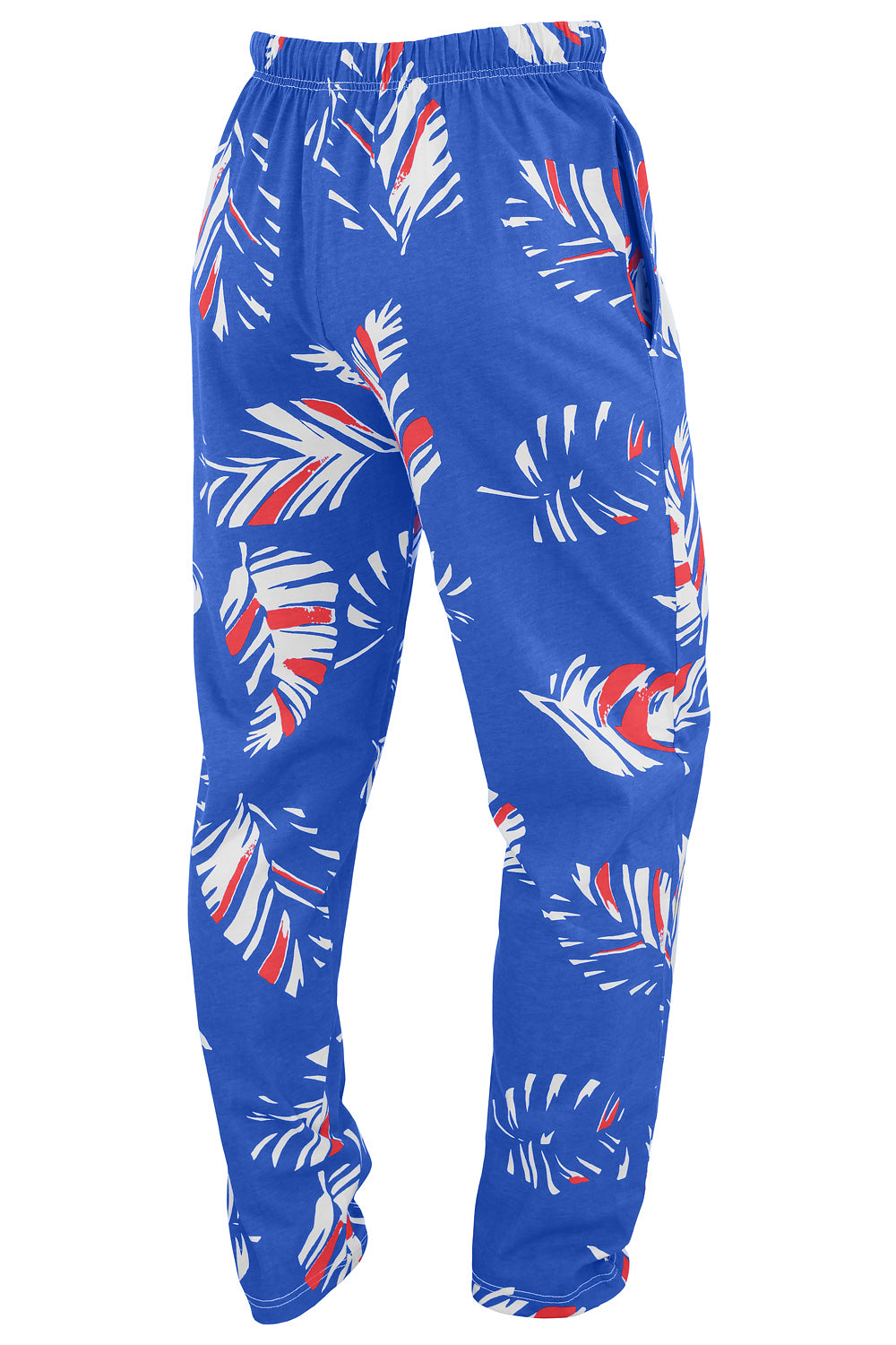 Zubaz NFL Adult Unisex Z88 Embroidered Leaf 3 Color Pants, Buffalo Bills