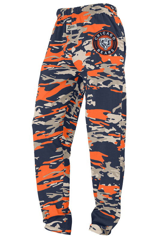 Zubaz NFL Adult Unisex Z88 Embroidered Alt Camo Pants, Chicago Bears