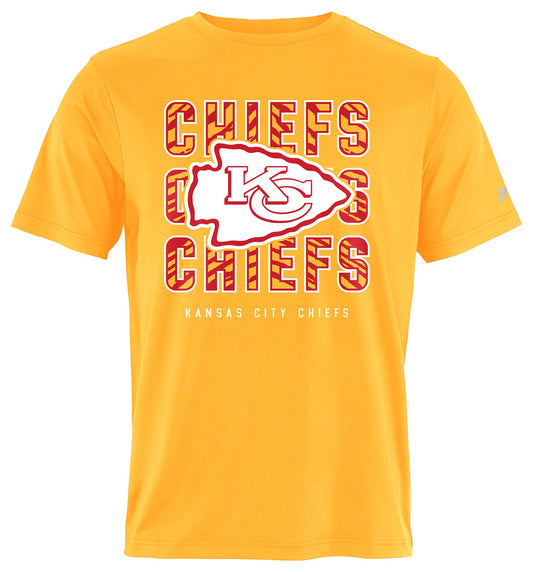 Zubaz NFL Men's Repeat Play Alternate Team Color Short Sleeve T-Shirt, Kansas City Chiefs