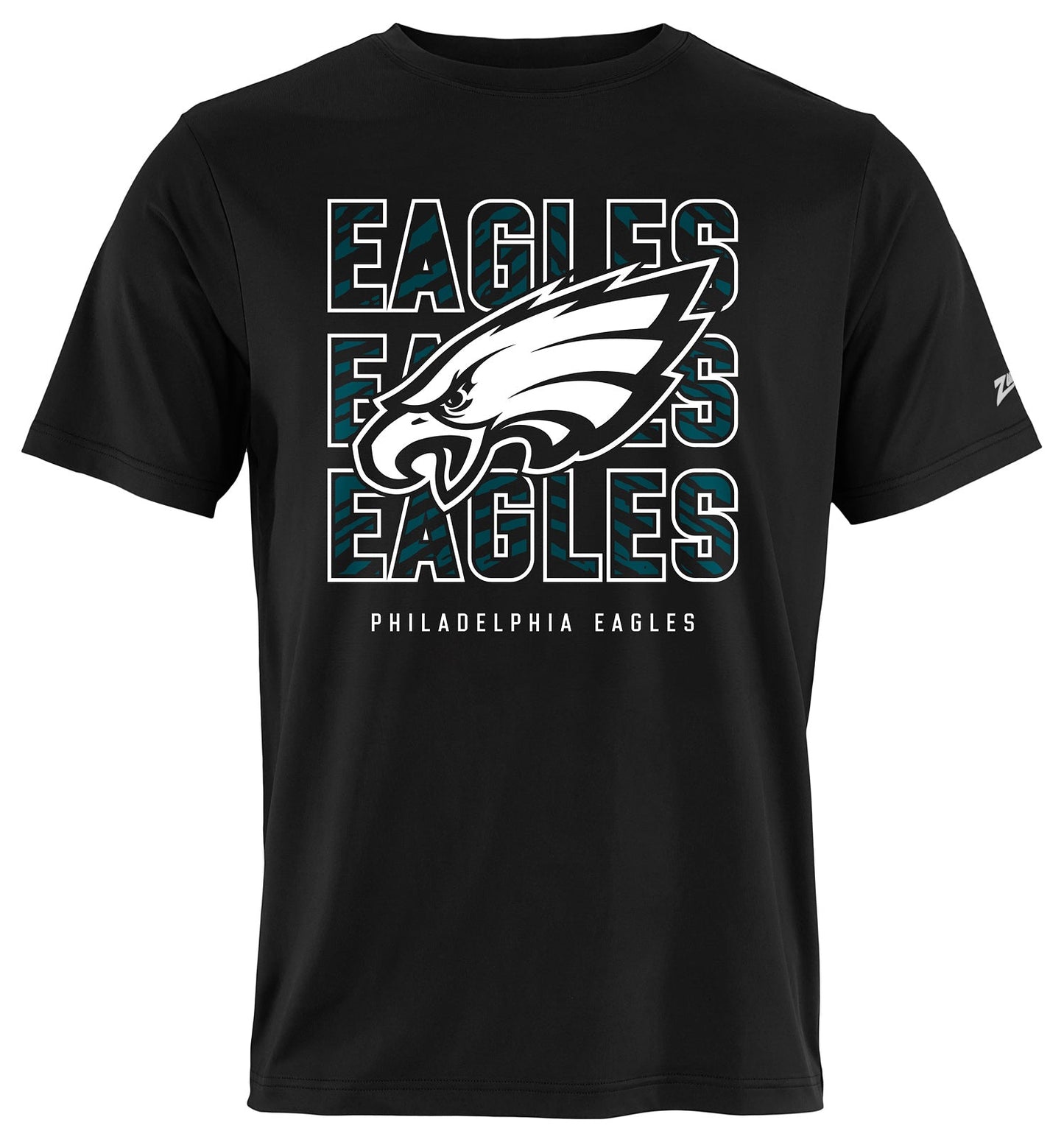 Zubaz NFL Men's Repeat Play Alternate Team Color Short Sleeve T-Shirt, Philadelphia Eagles