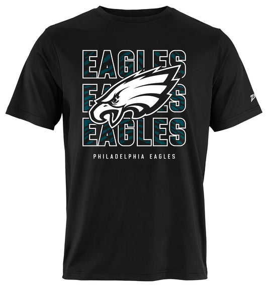 Zubaz NFL Men's Repeat Play Alternate Team Color Short Sleeve T-Shirt, Philadelphia Eagles