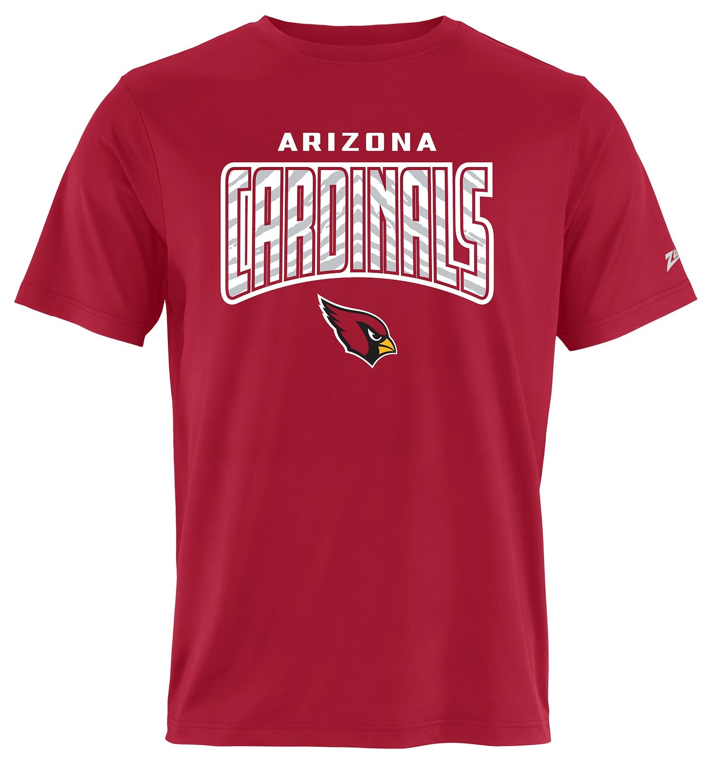 Zubaz NFL Men's Hail Mary Primary Team Color Short Sleeve T-Shirt, Arizona Cardinals
