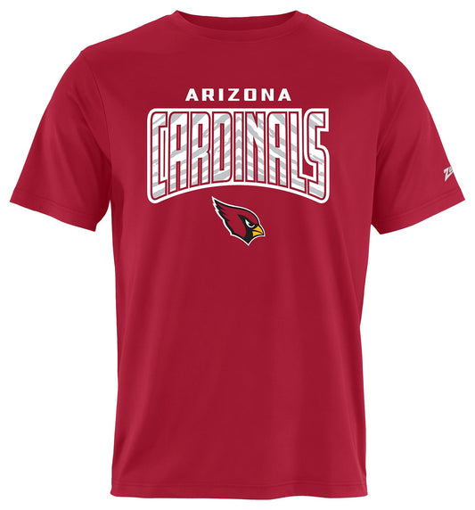 Zubaz NFL Men's Hail Mary Primary Team Color Short Sleeve T-Shirt, Arizona Cardinals