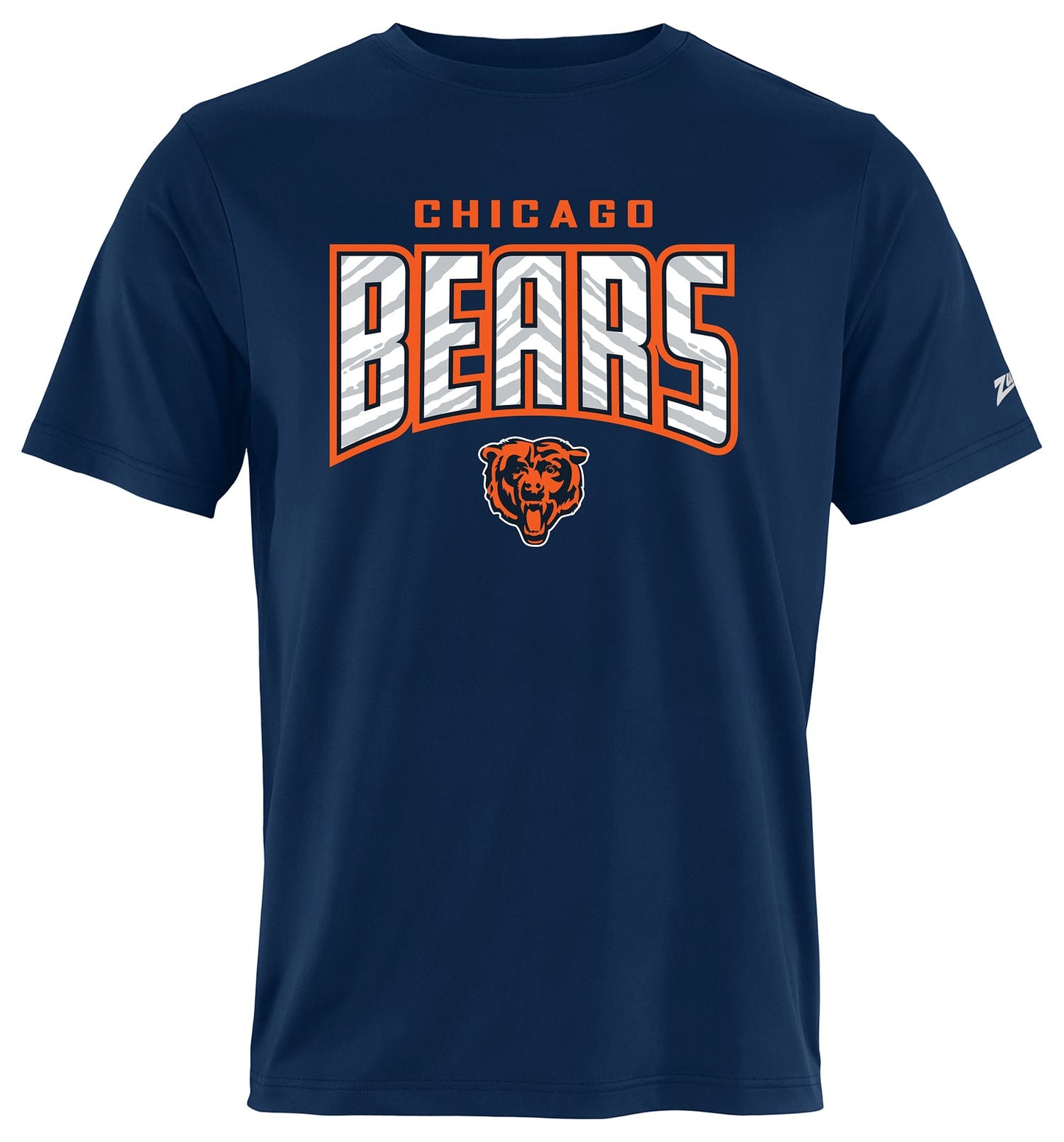 Zubaz NFL Men's Hail Mary Primary Team Color Short Sleeve T-Shirt, Chicago Bears