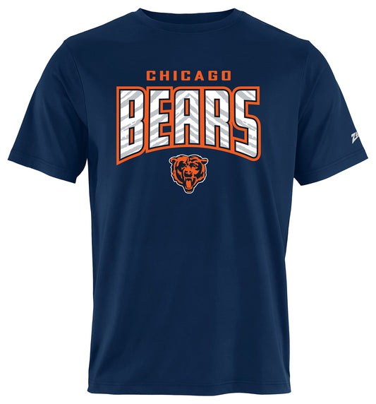 Zubaz NFL Men's Hail Mary Primary Team Color Short Sleeve T-Shirt, Chicago Bears