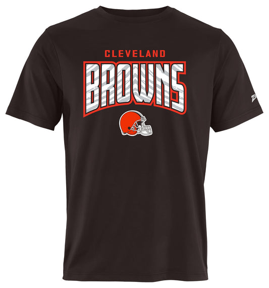 Zubaz NFL Men's Hail Mary Primary Team Color Short Sleeve T-Shirt, Cleveland Browns