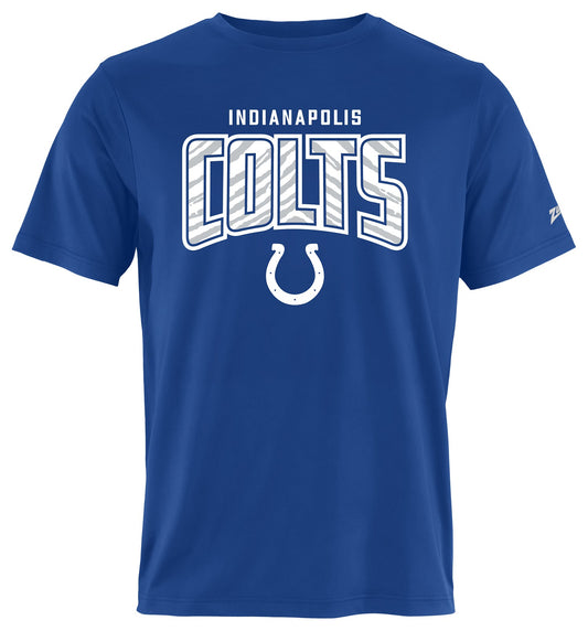 Zubaz NFL Men's Hail Mary Primary Team Color Short Sleeve T-Shirt, Indianapolis Colts