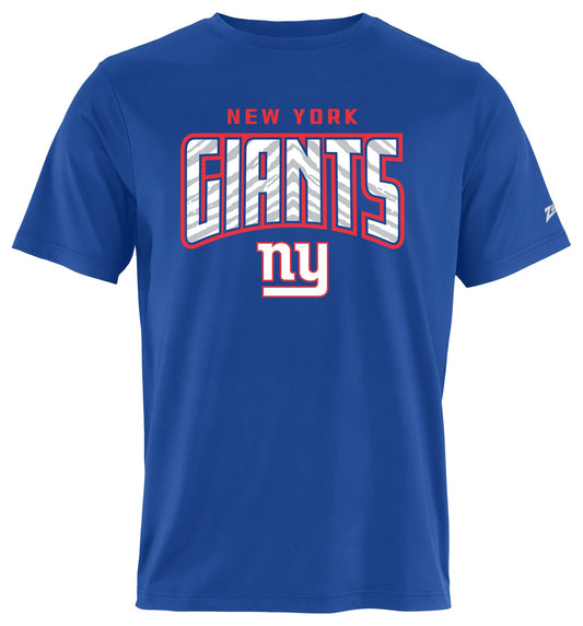 Zubaz NFL Men's Hail Mary Primary Team Color Short Sleeve T-Shirt, New York Giants