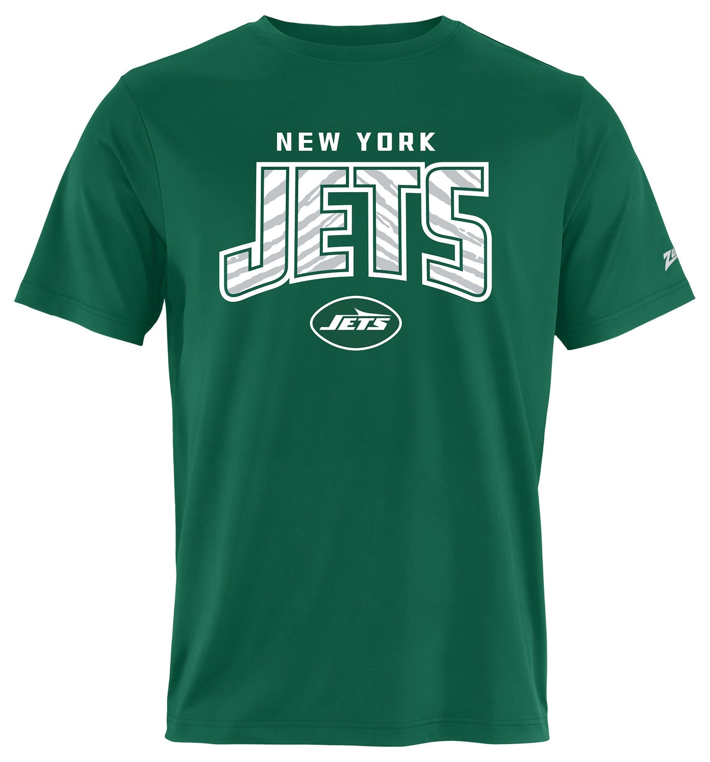 Zubaz NFL Men's Hail Mary Primary Team Color Short Sleeve T-Shirt, New York Jets