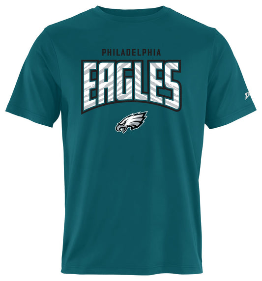 Zubaz NFL Men's Hail Mary Primary Team Color Short Sleeve T-Shirt, Philadelphia Eagles
